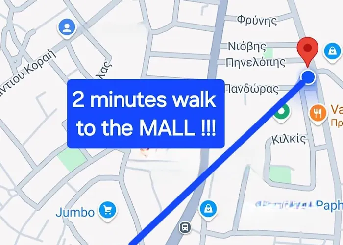 Spacious 2 Bedroom Near Mall -internet 1gbps Apartmán Paphos